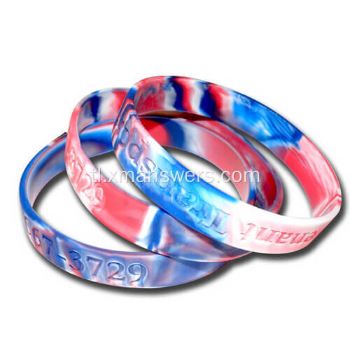 I-customize ang Embossed Silicone Wristband